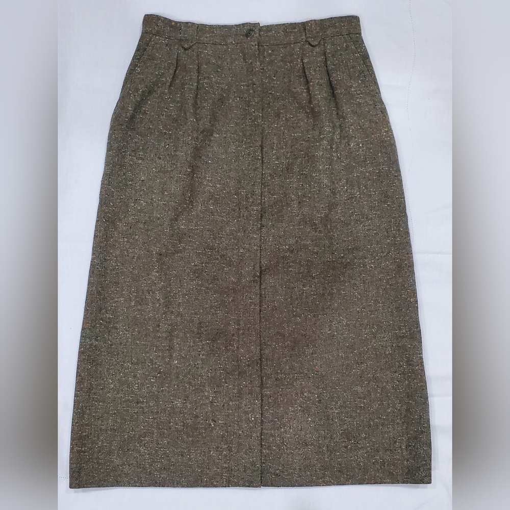 Villager Elegant Tweed Pencil Skirt